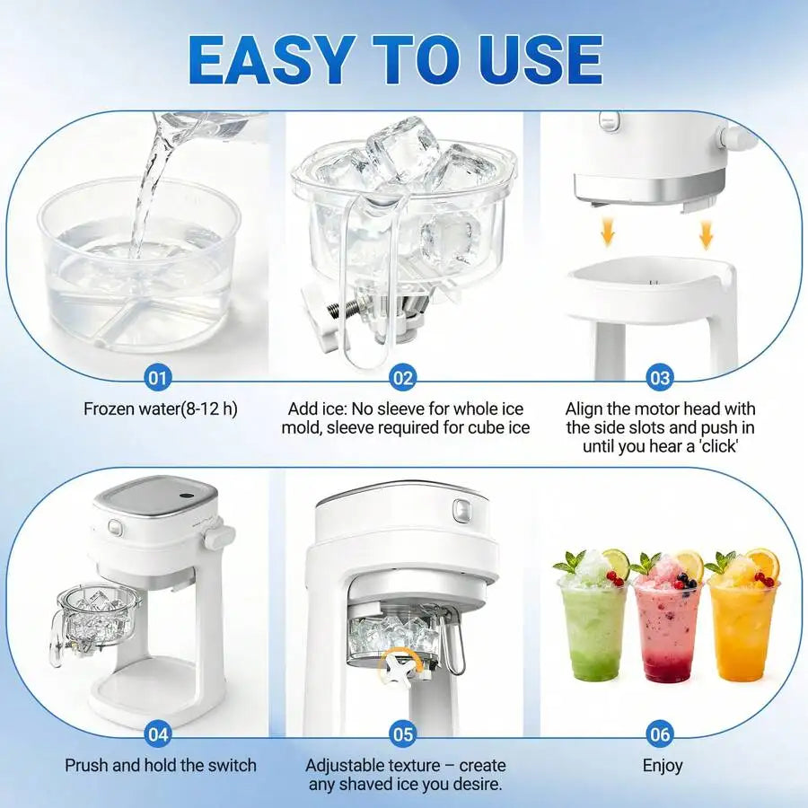 XMSJ Ice Shaver Electric For Effortless Ice Shavings