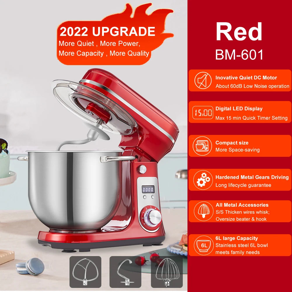 Biolomix Stand Mixer With 1200W Motor And Dough Hook