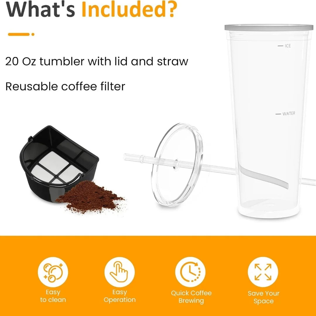 Portable Cold Brew Coffee Maker for Quick Iced Coffee