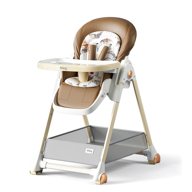 Luxury Baby High Chair With Removable Seat Tray Adjustable Height
