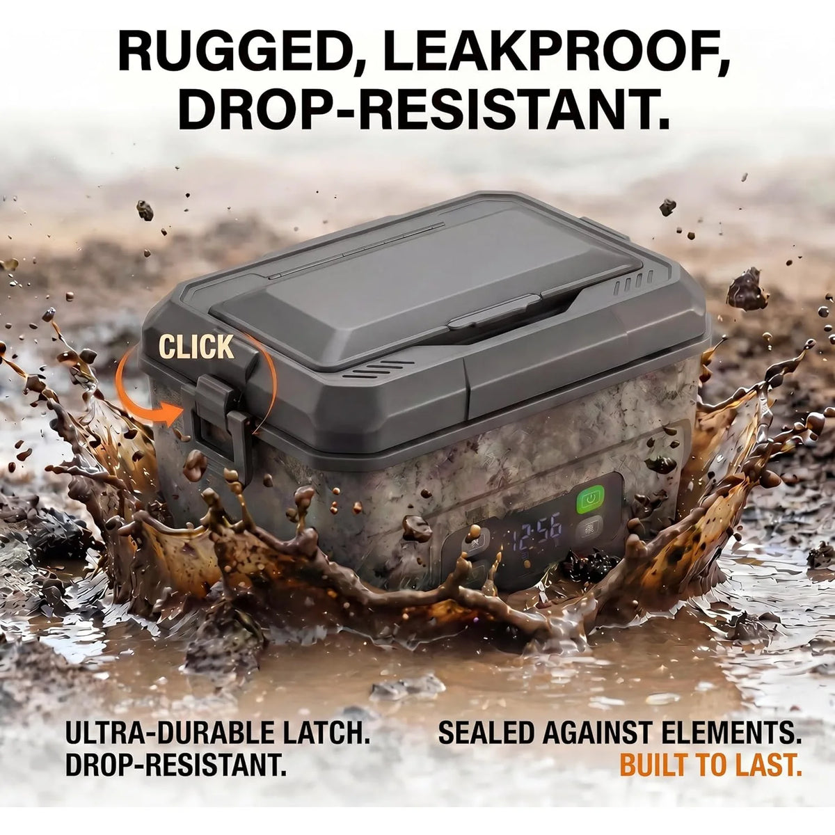 Portable USB Rechargeable Electric Heating Lunch Box With Digital Display
