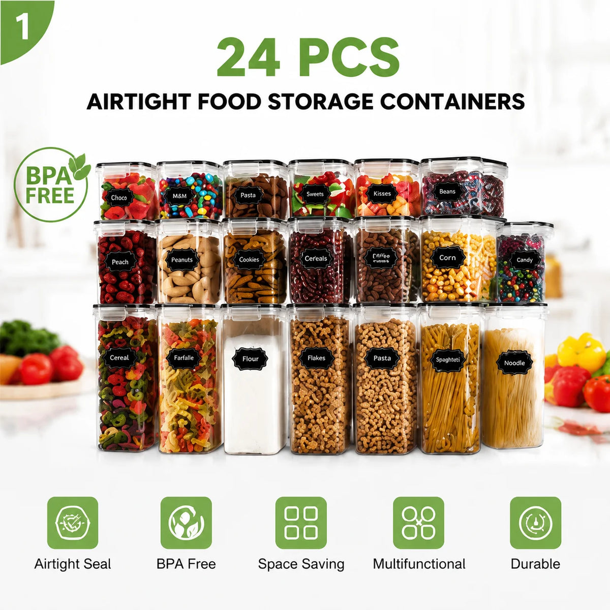 AEHOME Airtight Food Storage Containers With Lids