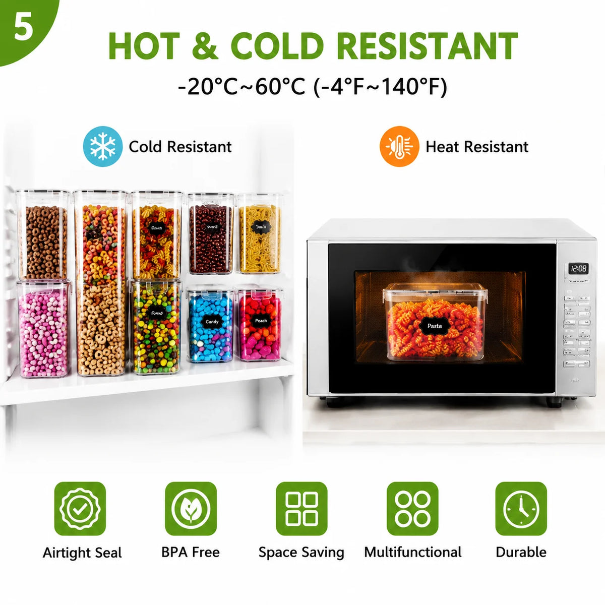 AEHOME Airtight Food Storage Containers With Lids