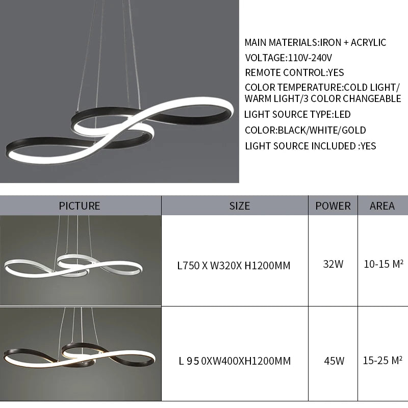 Ludengchaoshi Modern Kitchen Island Pendant Lights With Remote Dimming