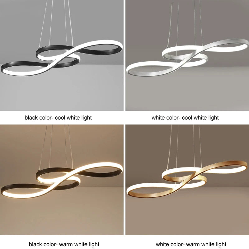 Ludengchaoshi Modern Kitchen Island Pendant Lights With Remote Dimming