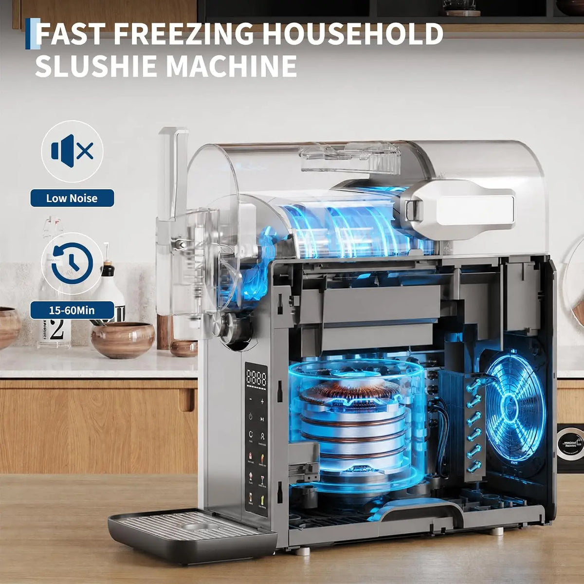 Tacleekii No Ice Slushie Maker With Preset Programs