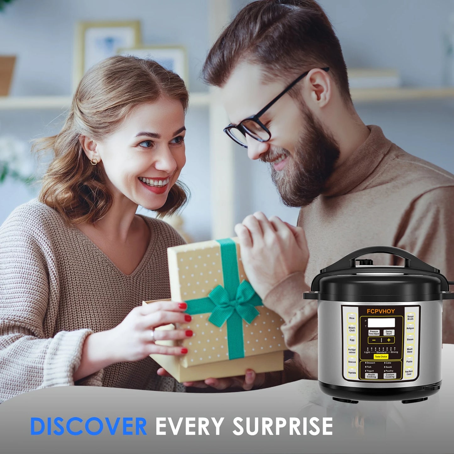 Electric Pressure Cooker 9-In-1 Instant Multi Cooker With Safer Venting