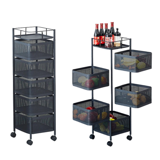 HobbyLane Rotating Vegetable Storage Rack With Wheels