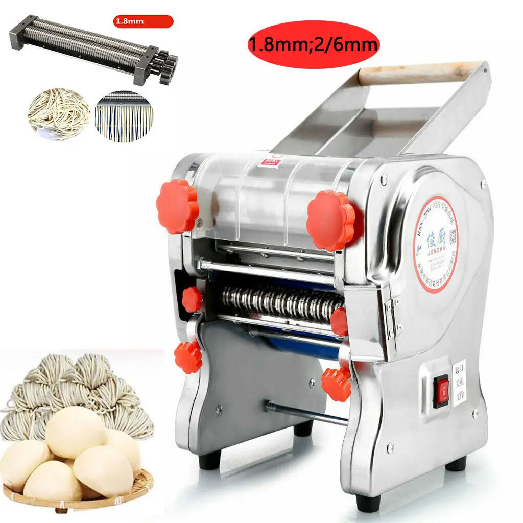 550W Electric Pasta Maker Noodle Machine Full Stainless Steel Dual Knife