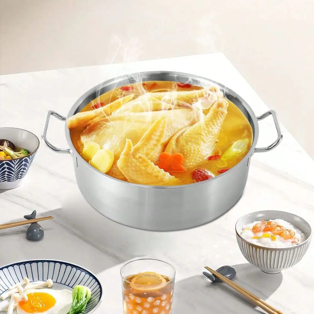 Stainless Steel Stockpot Universal Stove Compatible Cooking Pot