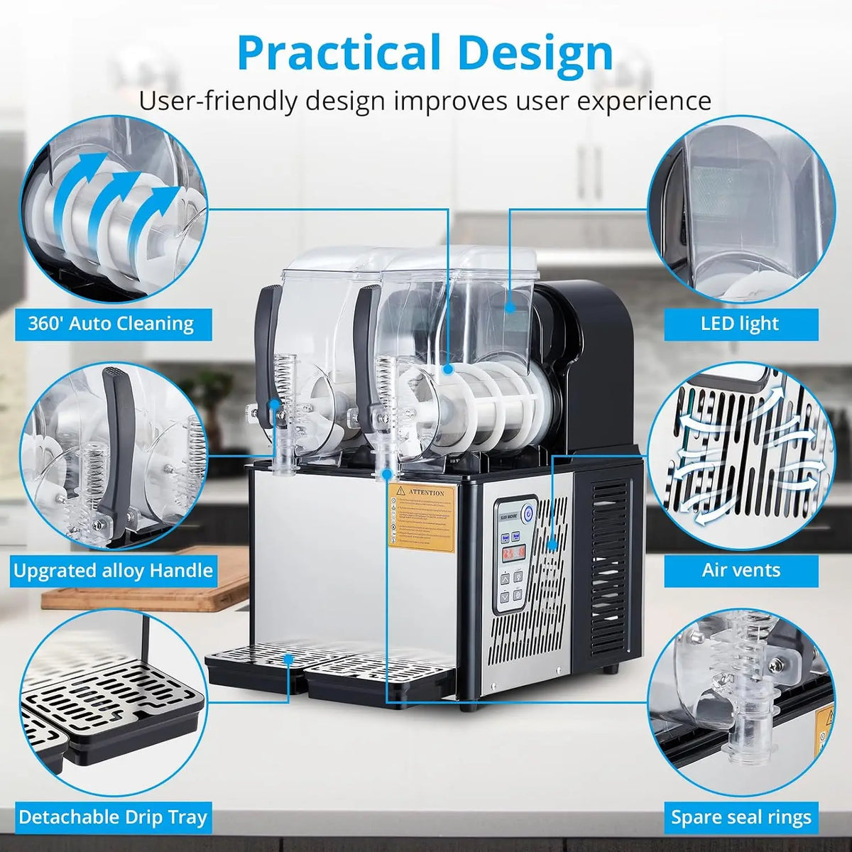 Commercial Slushie and Soft Serve Ice Cream Machine