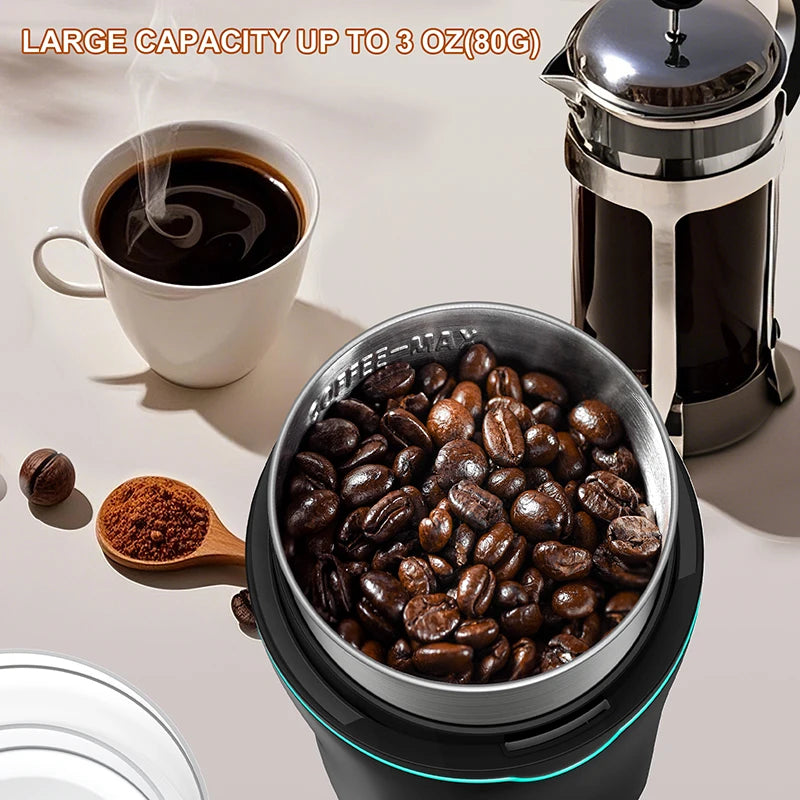 KIRAINAFLY Professional Coffee Grinder With Stainless Steel Cup