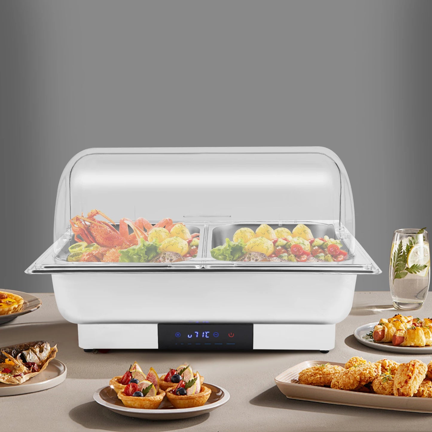 Electric Chafing Dish Buffet Chafer With Stainless Steel Touch Control