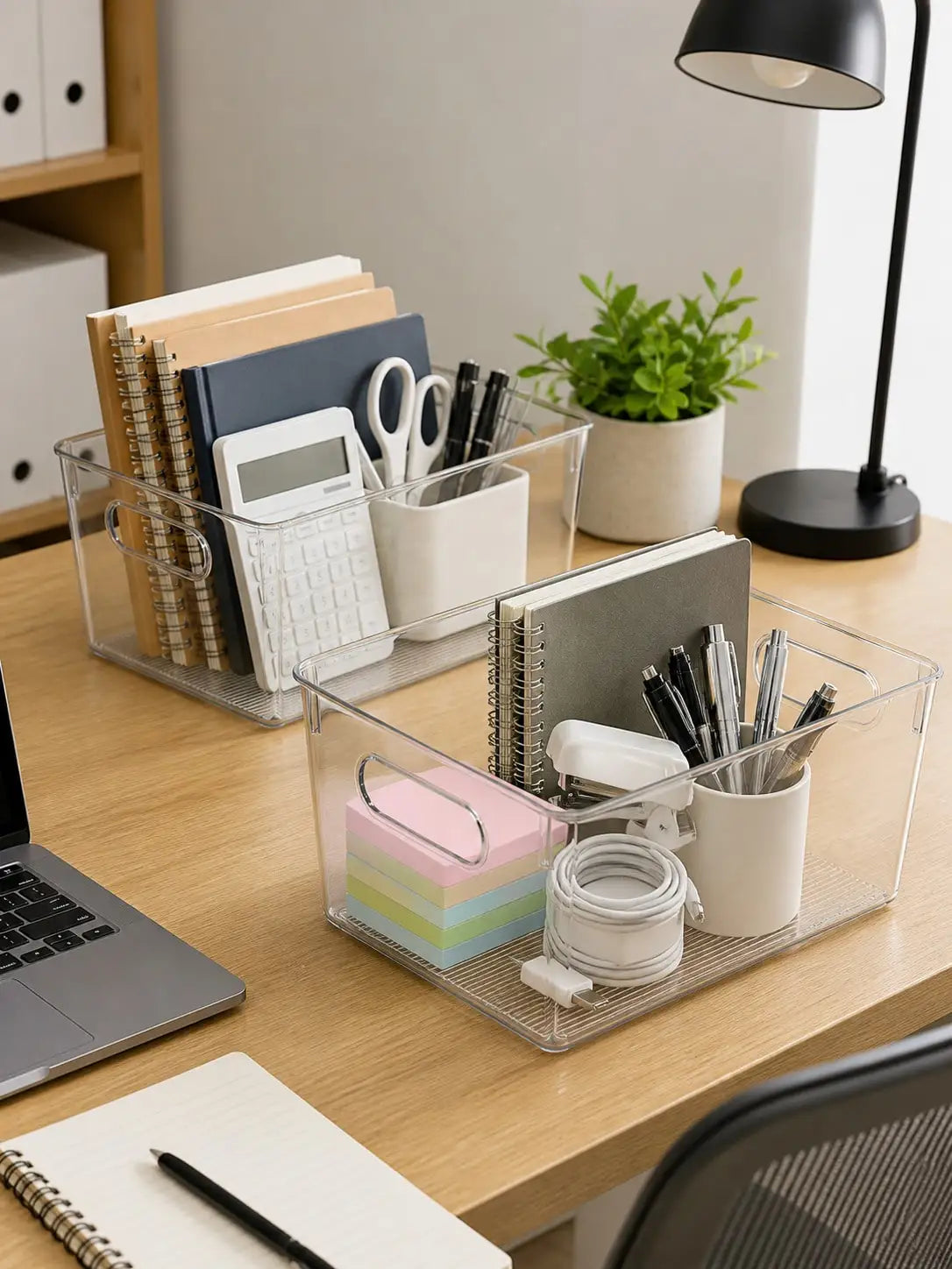 Clear Plastic Storage Bins With Handles For Pantry Organization