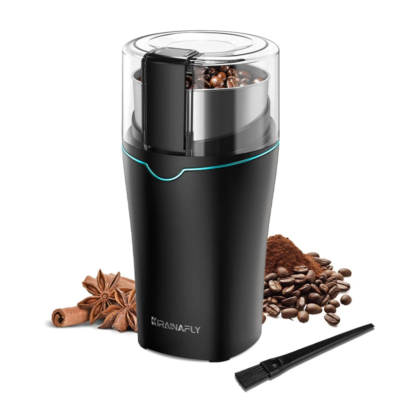 KIRAINAFLY Professional Coffee Grinder With Stainless Steel Cup