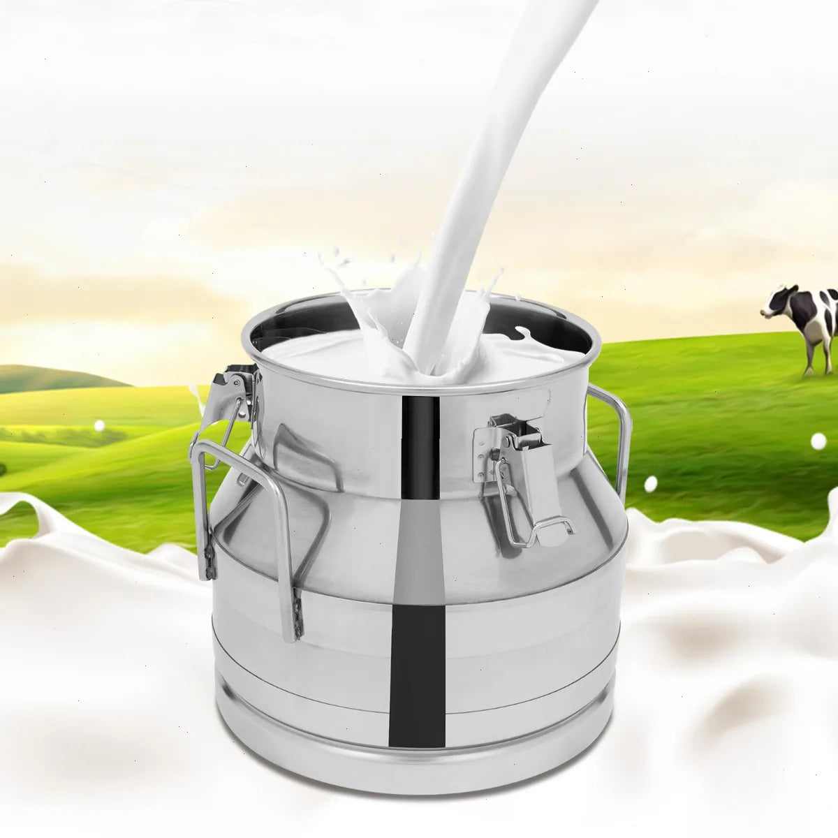 Bymaocar Stainless Steel Airtight Milk Can for Brewing and Storage