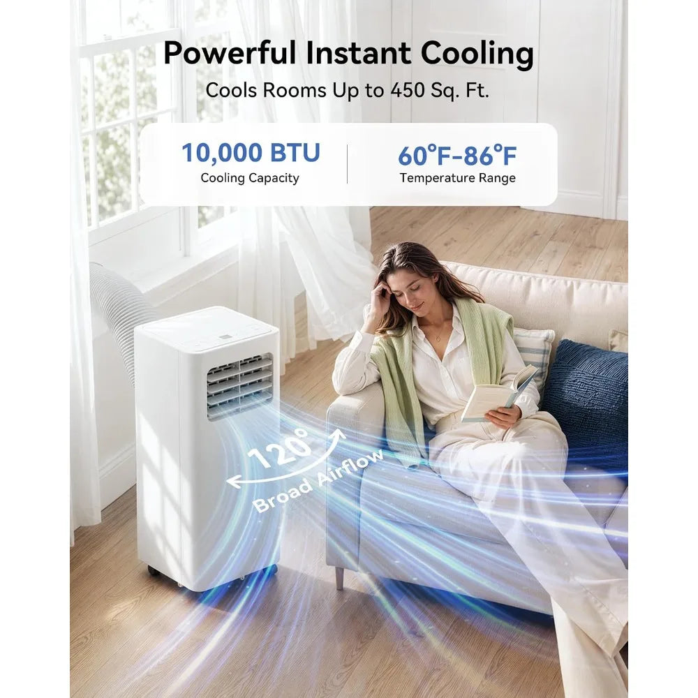 10000 BTU Portable Air Conditioner Dehumidifier For 450 Sq Ft