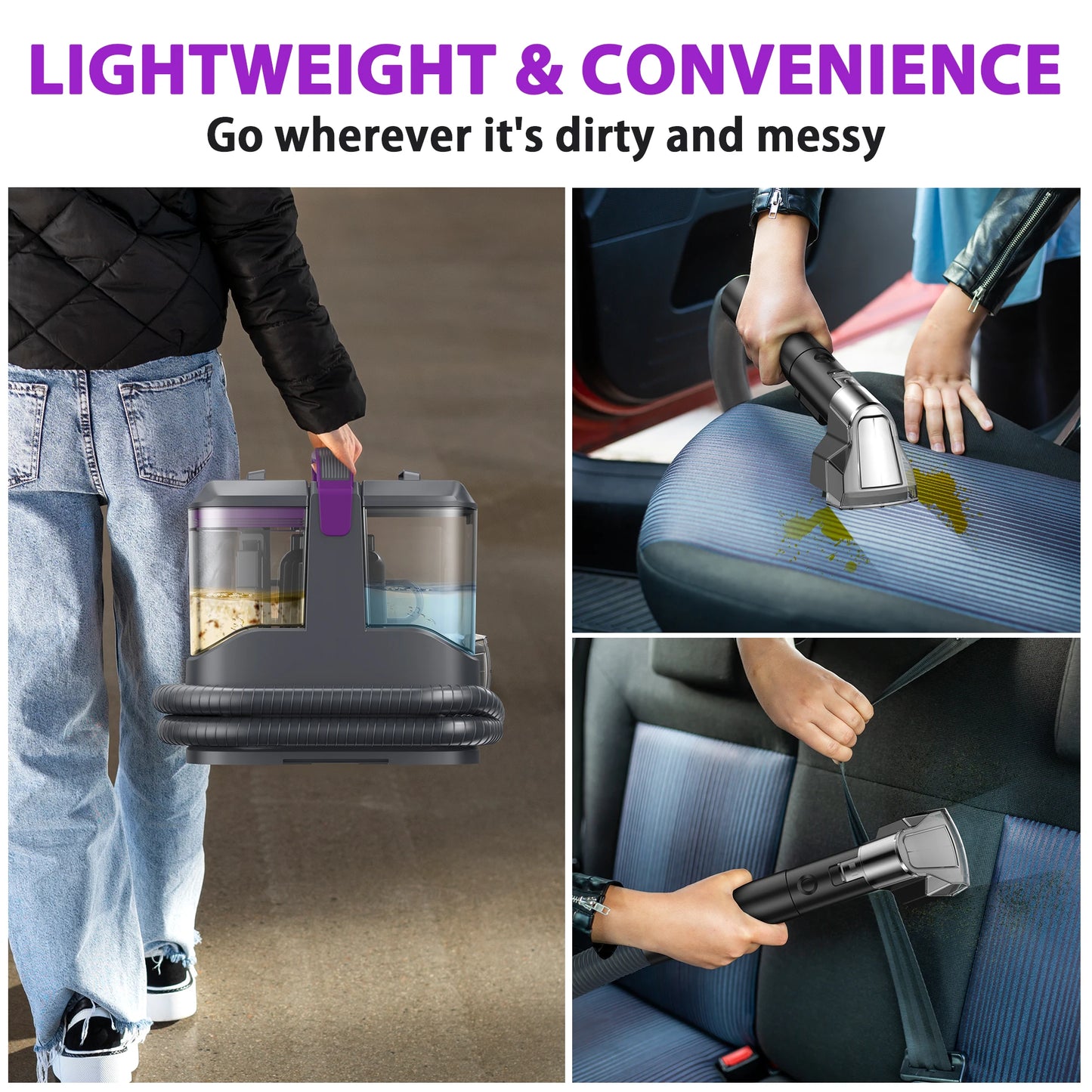 INSE C9 Spot Corded Vacuum Cleaner With Wet Sprayer For Sofa And Car