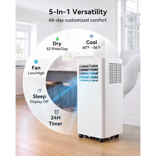 10000 BTU Portable Air Conditioner Dehumidifier For 450 Sq Ft