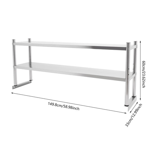 Stainless Steel Heavy Duty 2 Tier Shelving Unit