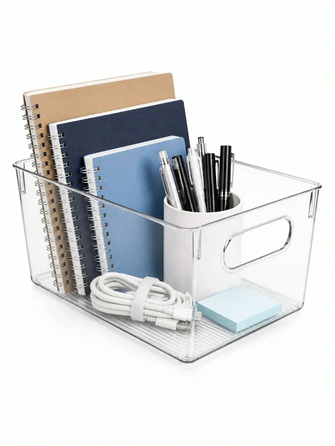 Clear Plastic Storage Bins With Handles For Pantry Organization
