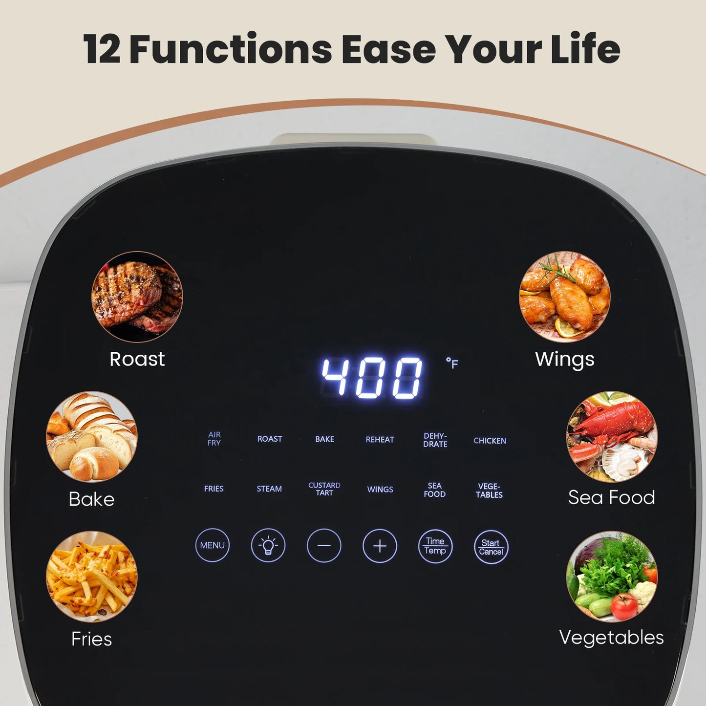 Electric Air Fryer With Window And Twelve In One Functions