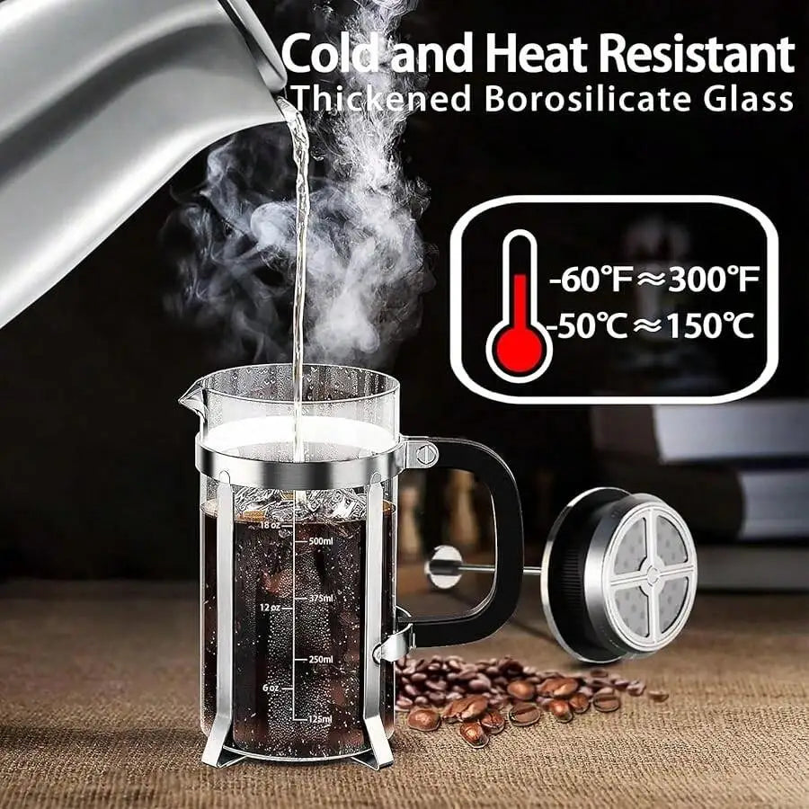 XMSJ Stainless Steel French Press With Four Filter System