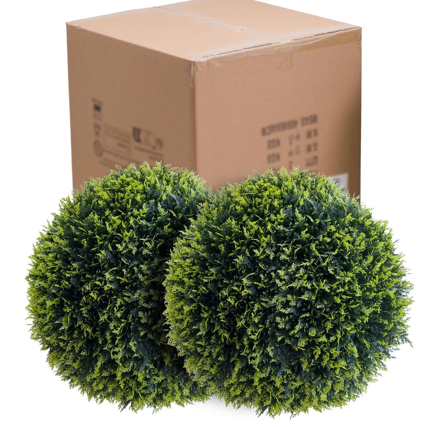 Studyset Outdoor Topiary Balls Artificial Cedar 2 Pack
