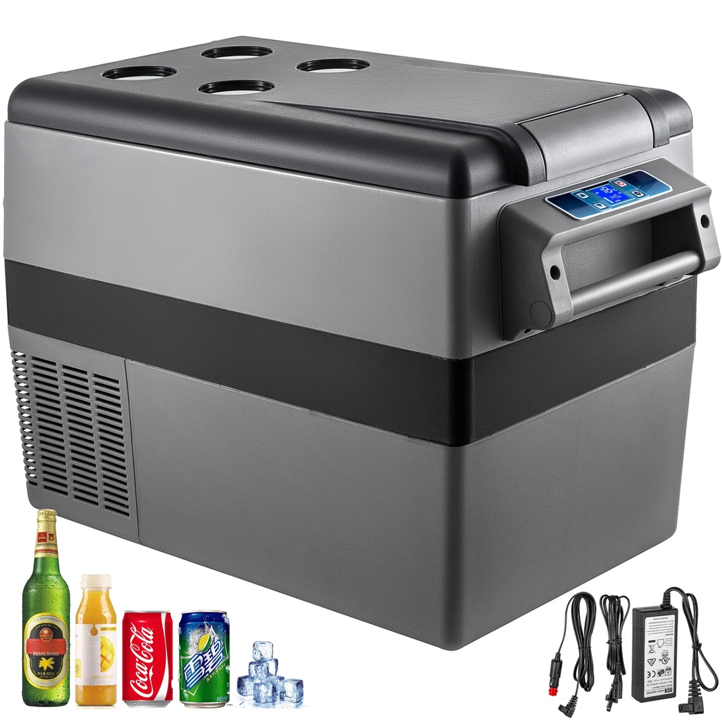 SucceBuy Car Refrigerator Portable Compressor Cooler Mini Fridge 12V DC