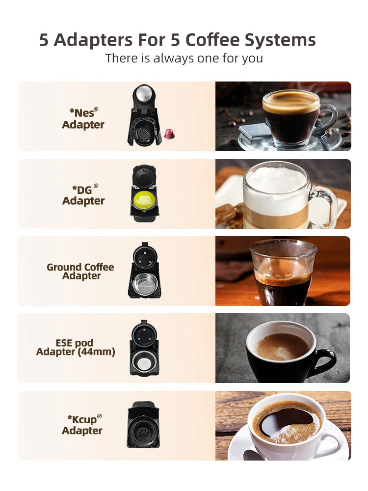 HiBREW 5 In 1 Capsule Coffee Machine Nespresso Compatible