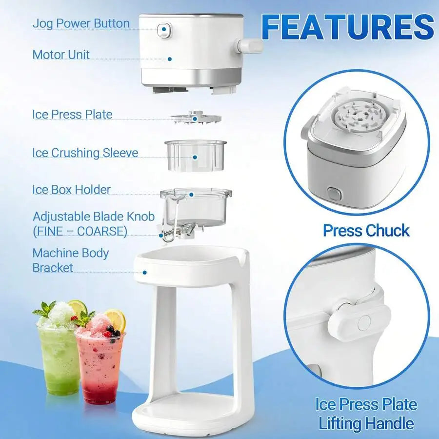 XMSJ Ice Shaver Electric For Effortless Ice Shavings
