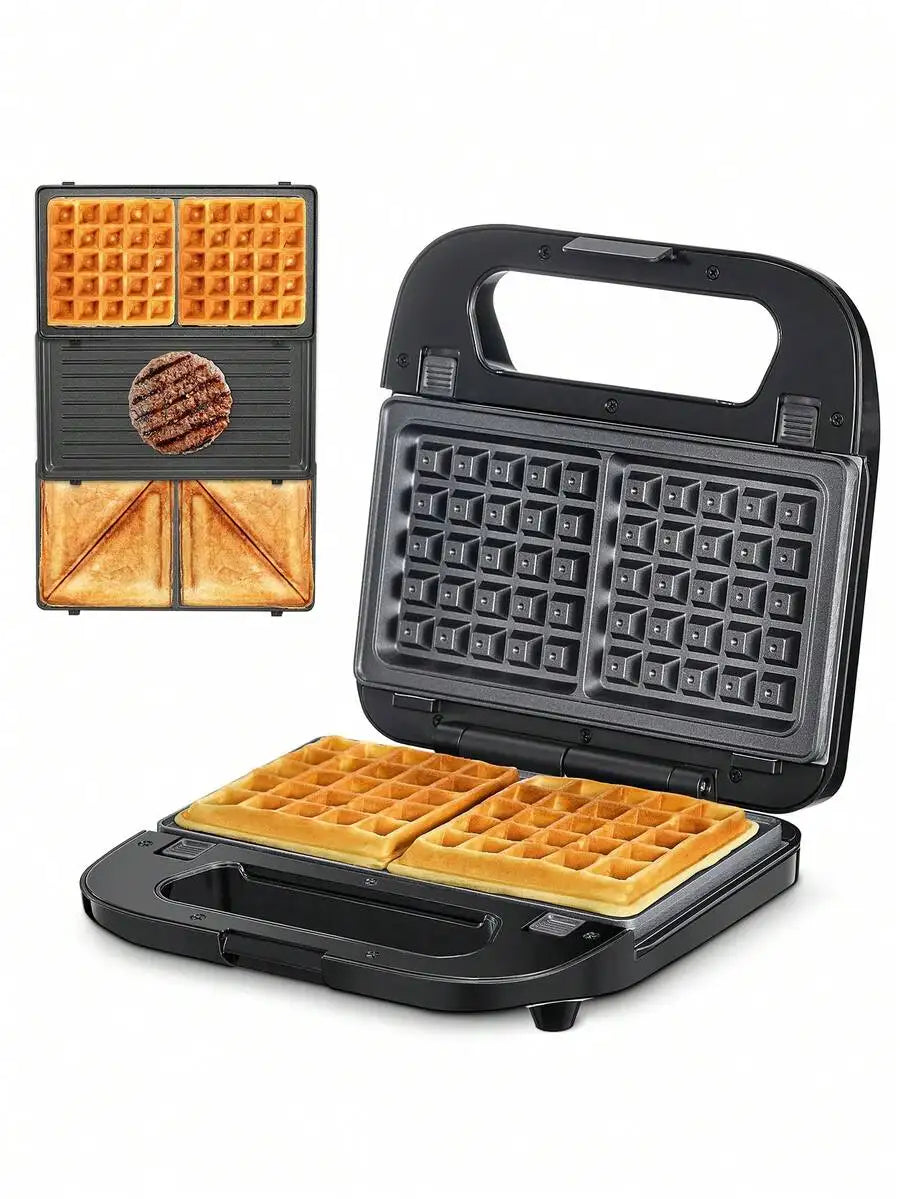 XMSJ 3 In 1 Waffle Grill And Sandwich Maker