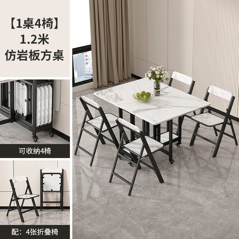 XMSJ Italian Luxury Folding Dining Table Modern Design