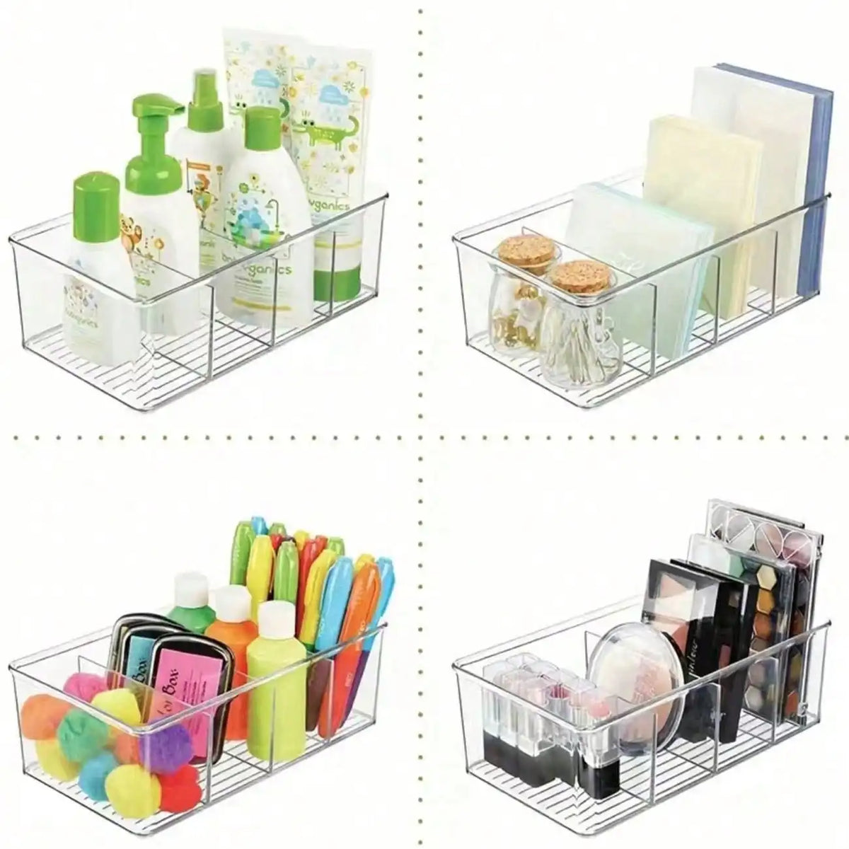 Divided Tea Bag Organizer for Pantry and Kitchen Storage