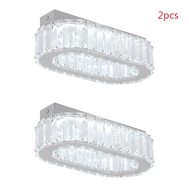 GreeLustr Indoor Crystal Oval Ring Pendant Lamp For Living Room
