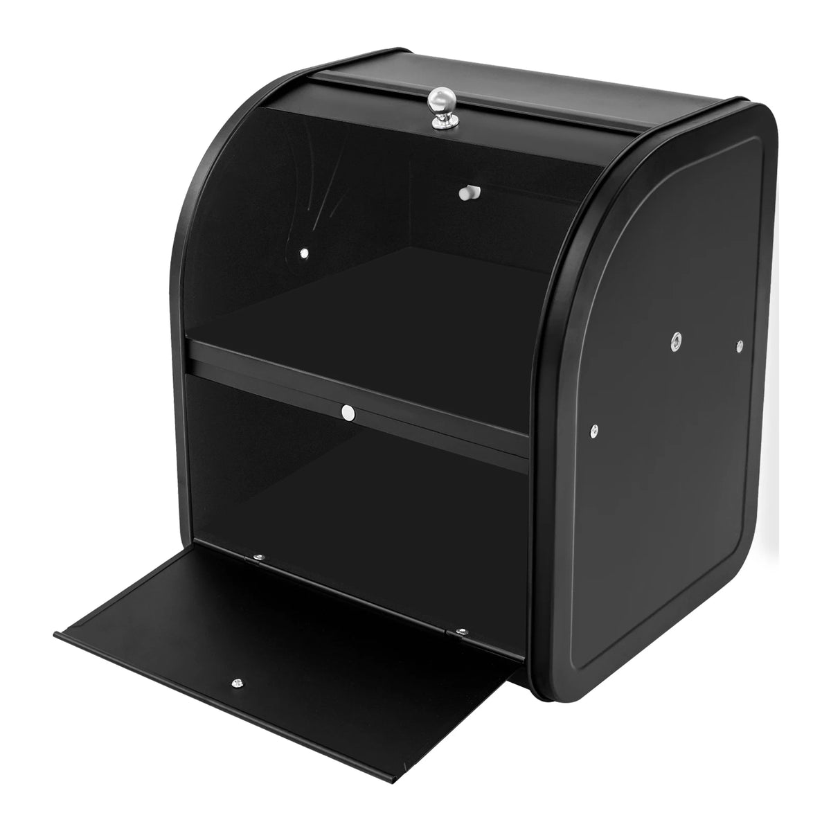 Two Tier Roll Top Bread Box With Ventilated Storage Container