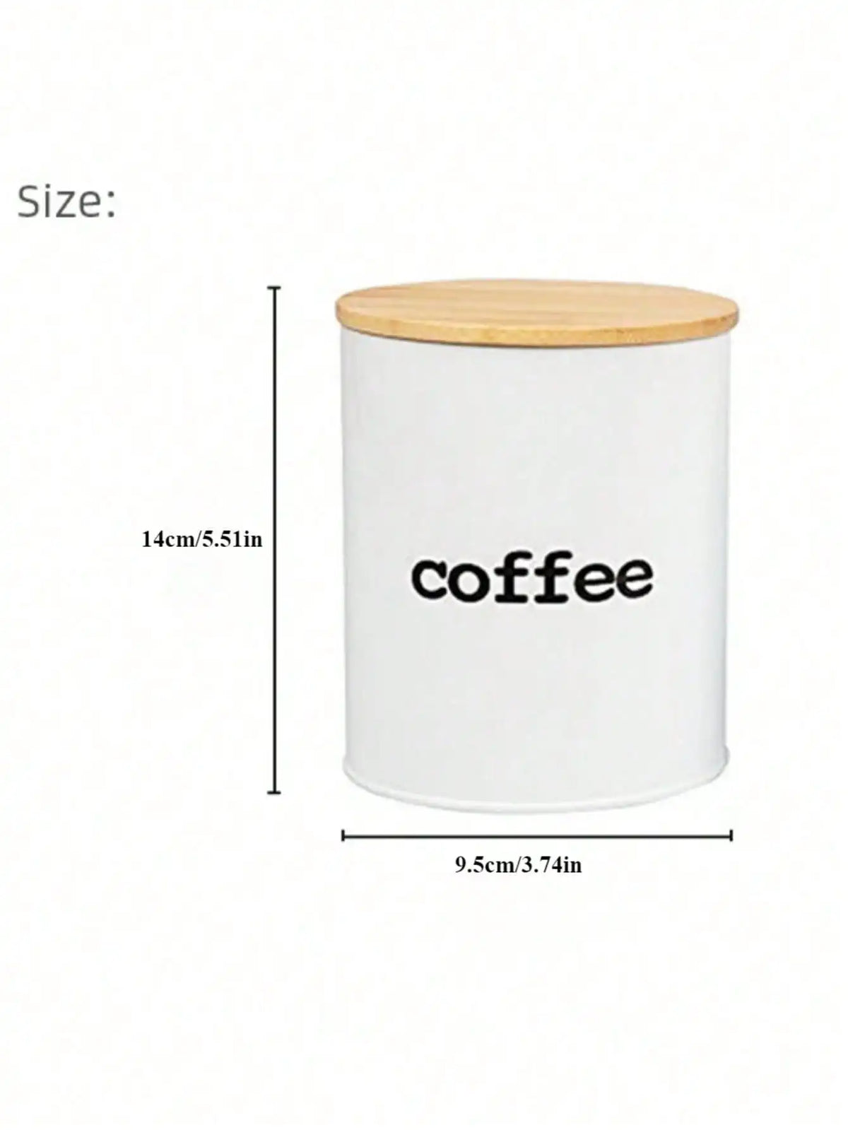 Farmhouse Coffee Tea Sugar Canister Set With Wooden Lids