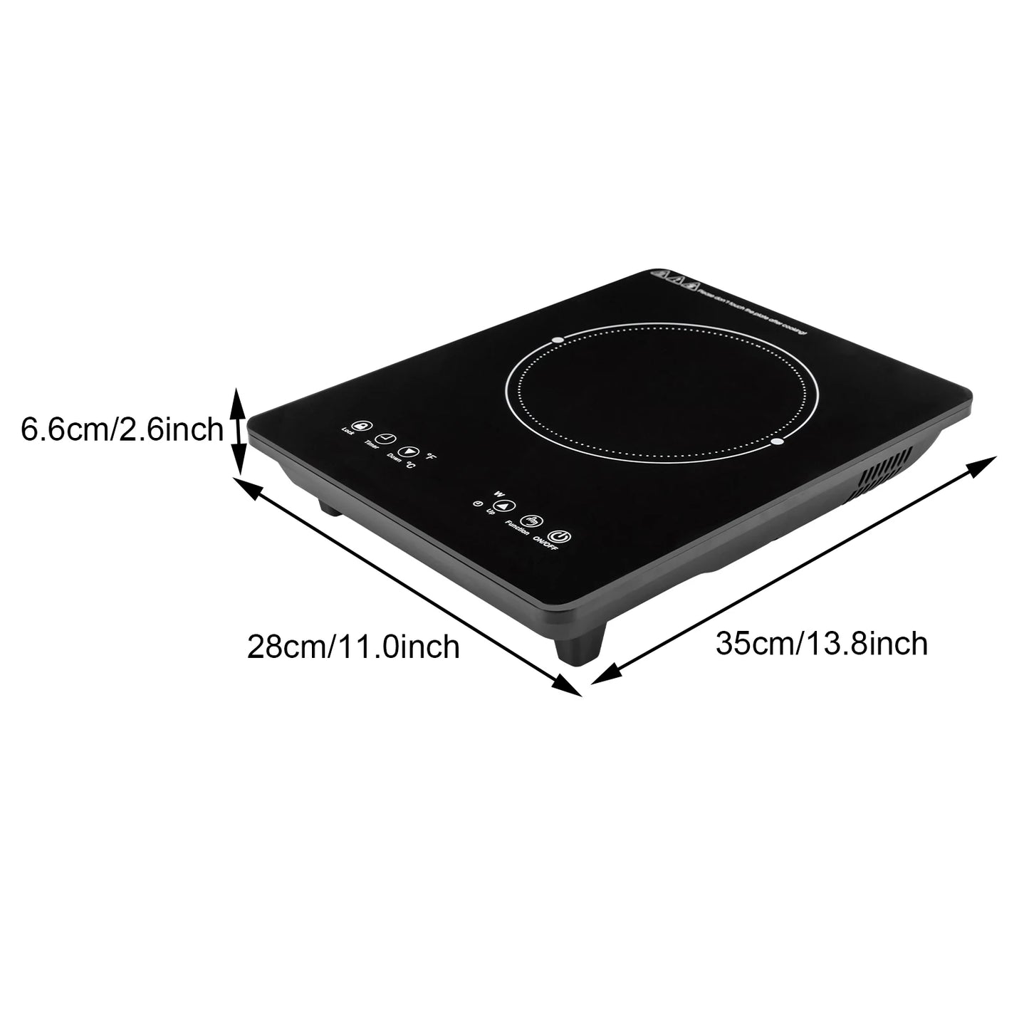 Sweetmile 1800W Induction Cooktop Portable Hot Plate Countertop Low Noise