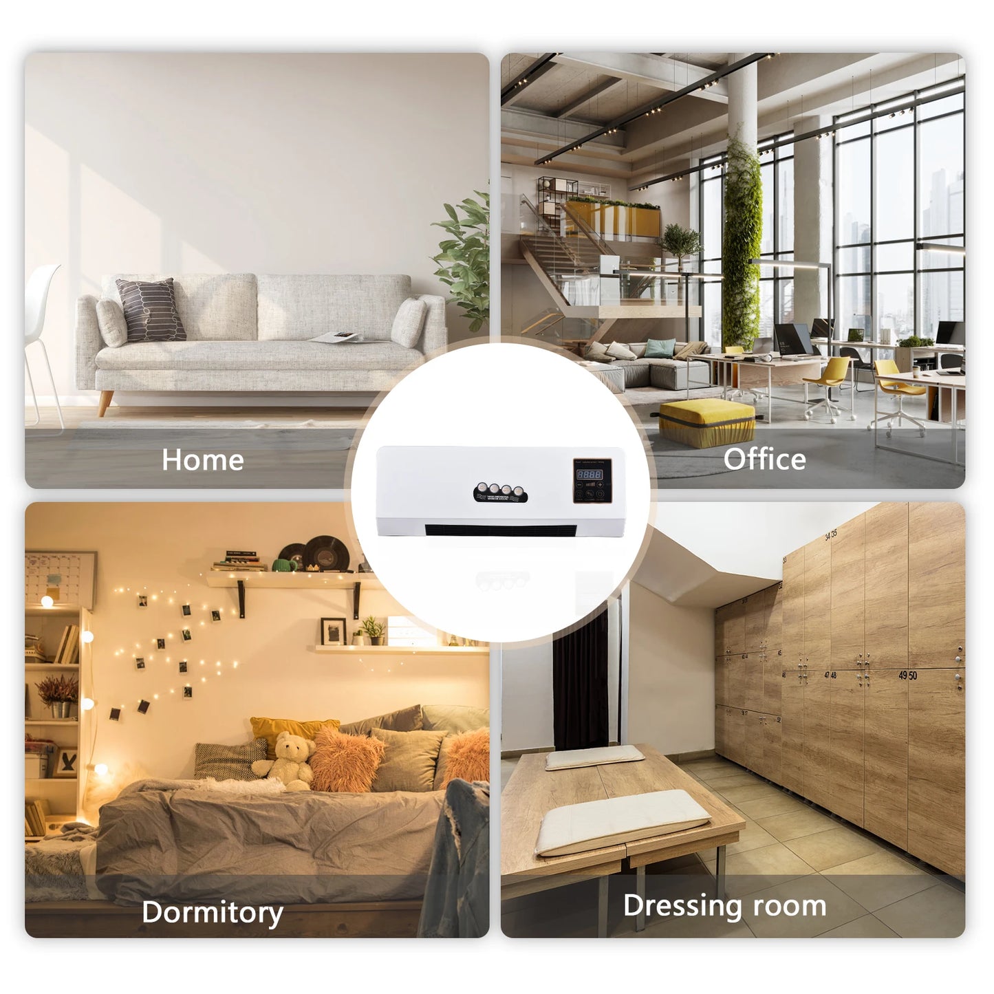 2In1 Heater And Fan Combo 1800W Wall Mounted With Remote