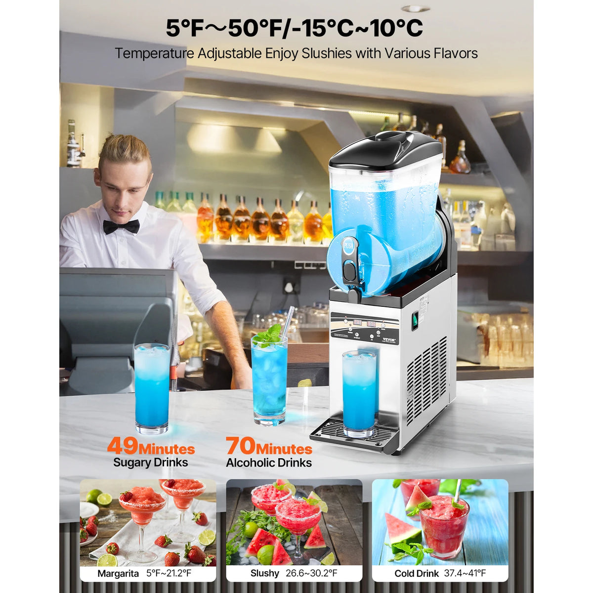 SucceBuy Commercial Frozen Drink And Slushy Maker