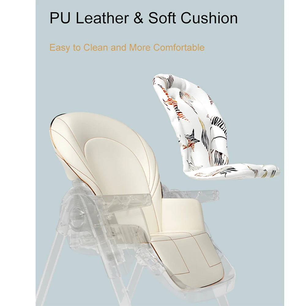 Luxury Baby High Chair With Removable Seat Tray Adjustable Height