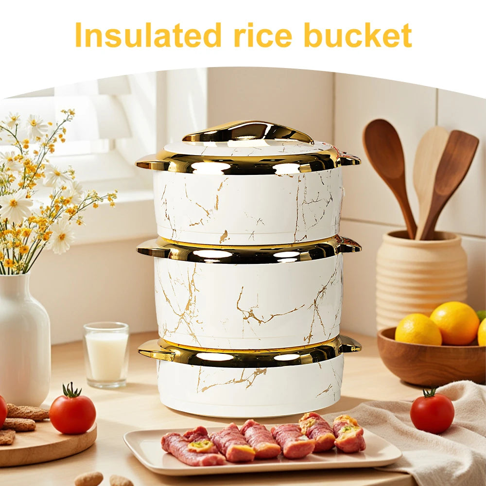 Stainless Steel Thermal Lunch Box Set With Leakproof Food Containers