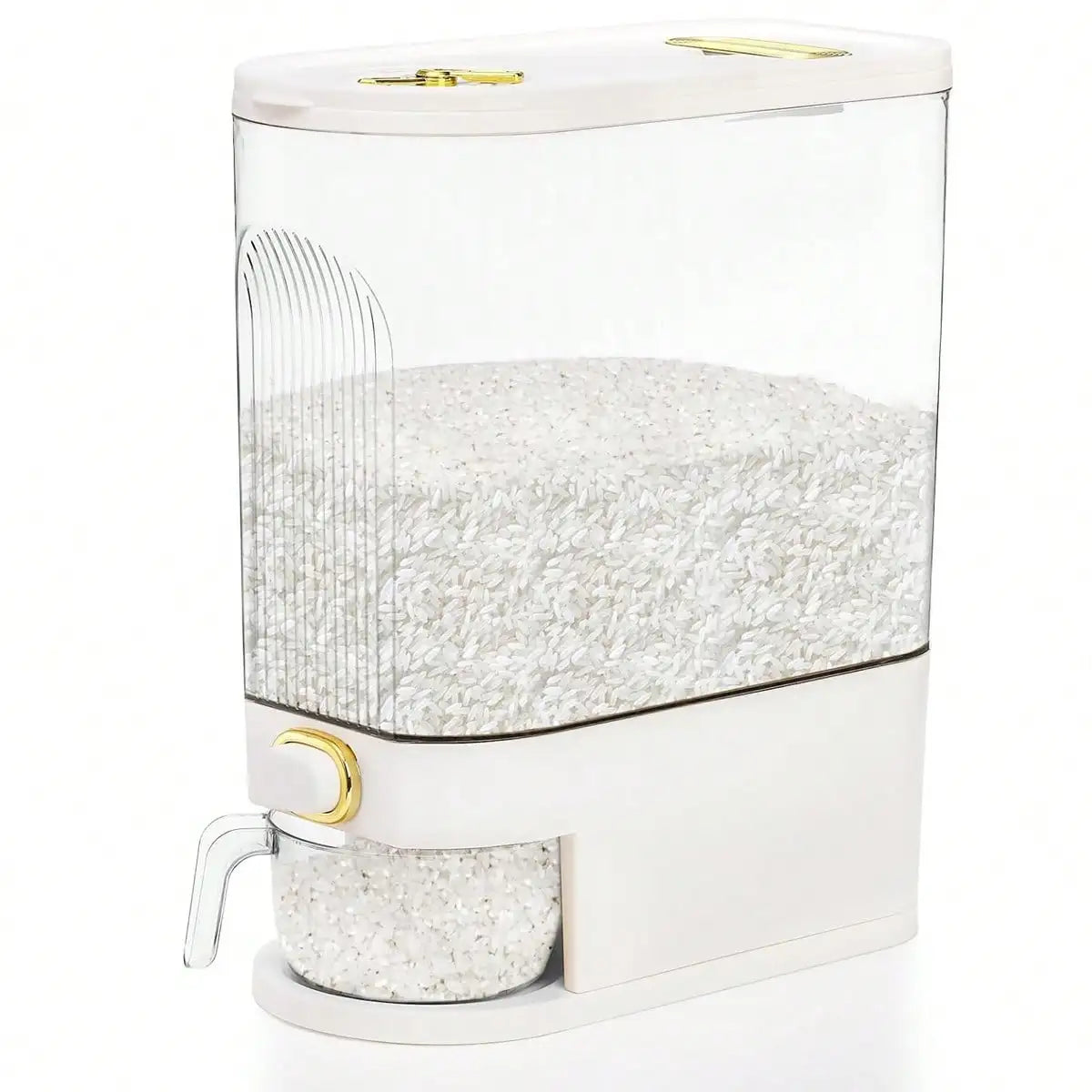 Airtight Rice Dispenser Storage Container With Measuring Cup