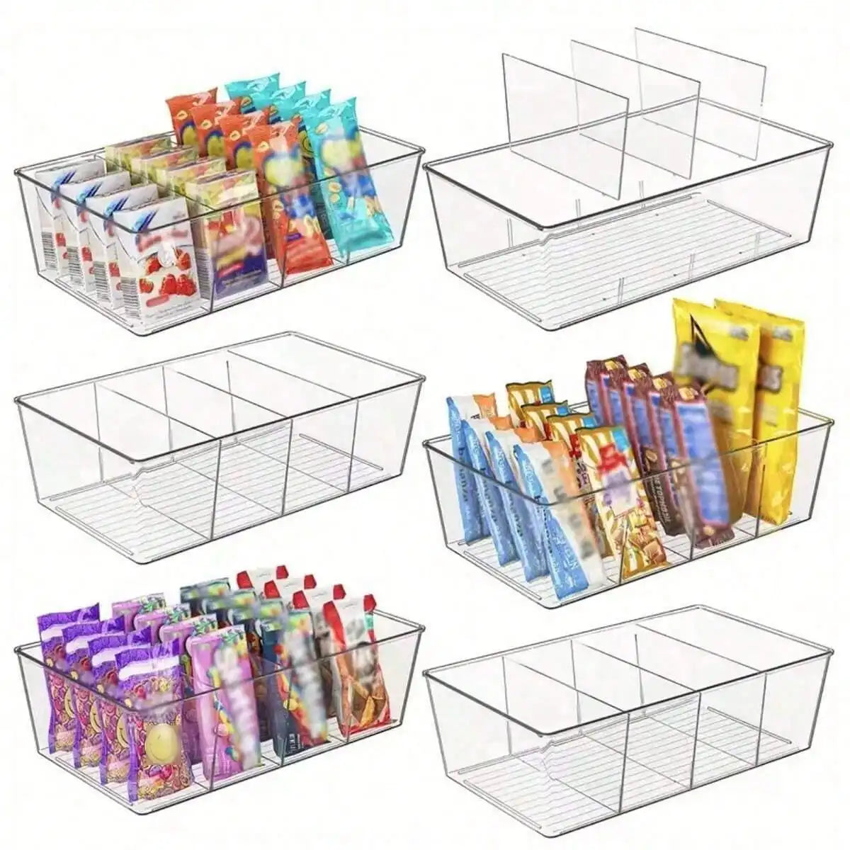 Divided Tea Bag Organizer for Pantry and Kitchen Storage