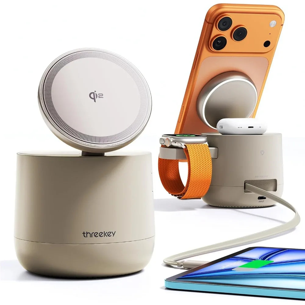 Qi2 4-In-1 Magnetic Wireless Charging Station With 15W Fast Charge
