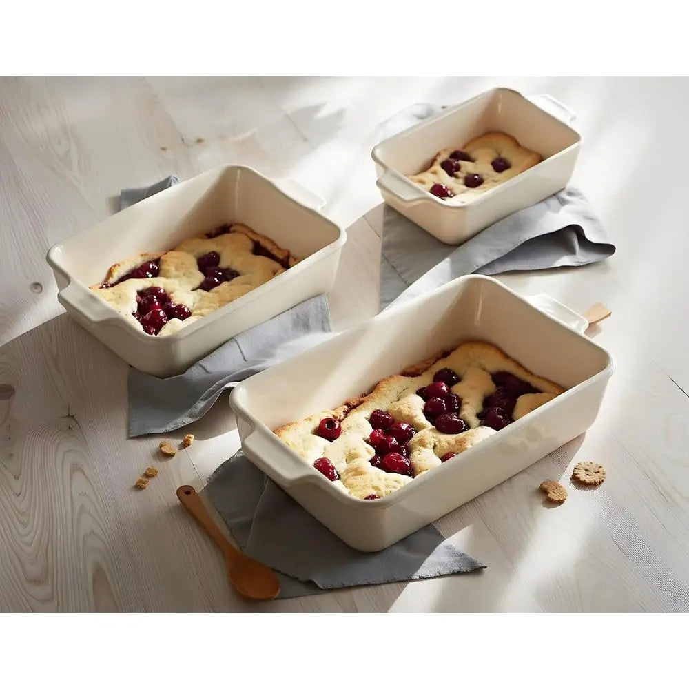 Premium Stainless Bakeware Set 3 Piece Microwave And Dishwasher Safe