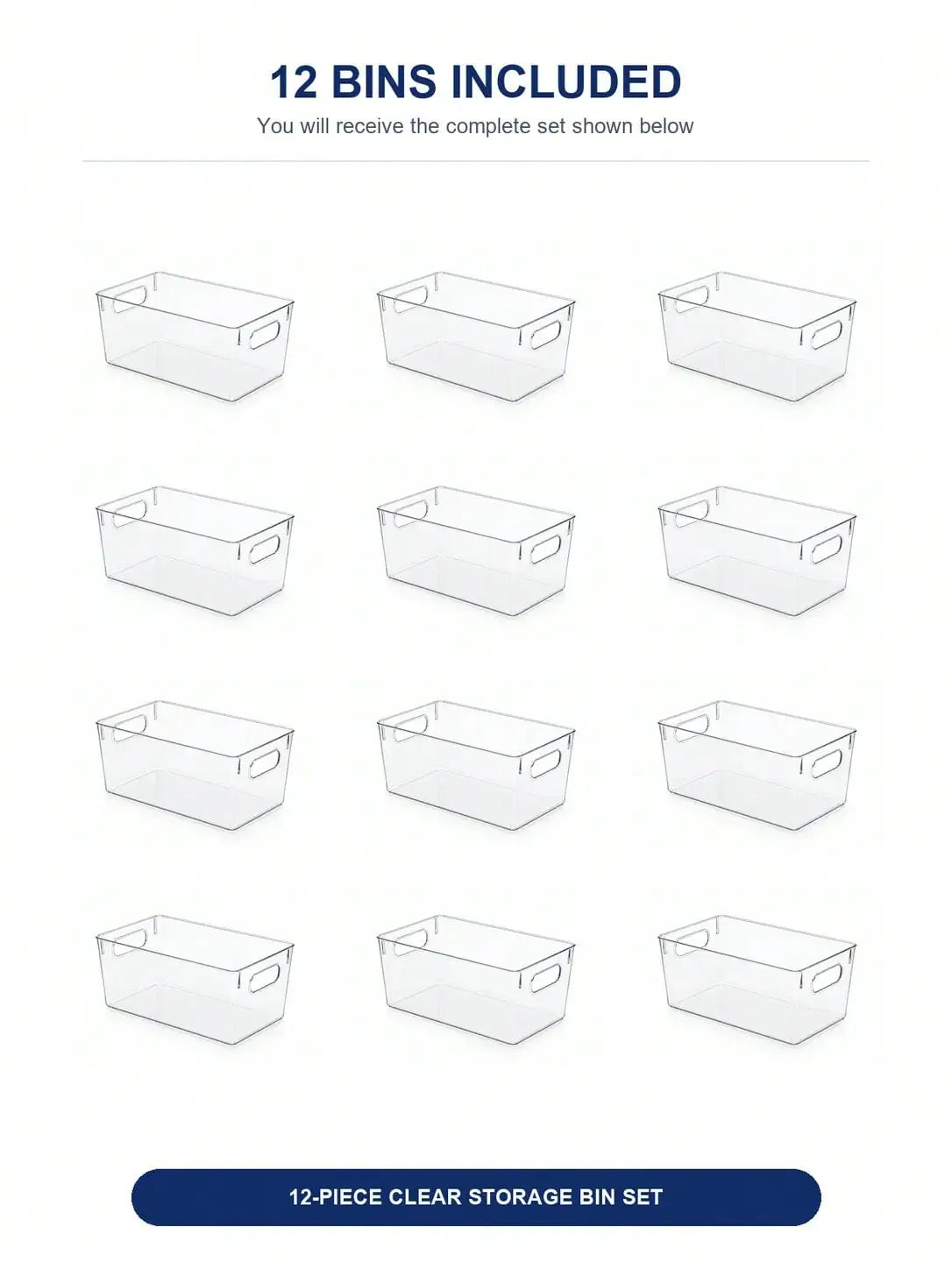 Clear Plastic Storage Bins With Handles For Pantry Organization