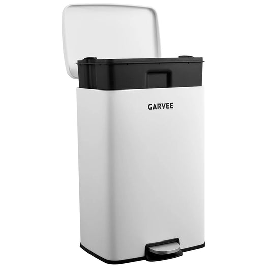 HiMISS Step On Kitchen Trash Can Stainless Steel With Soft Close Lid