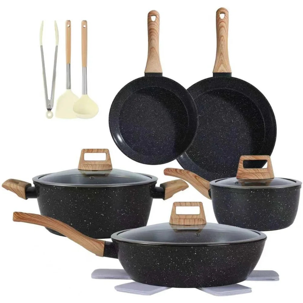 US Ceramic Nonstick Cookware Set Pots And Pans