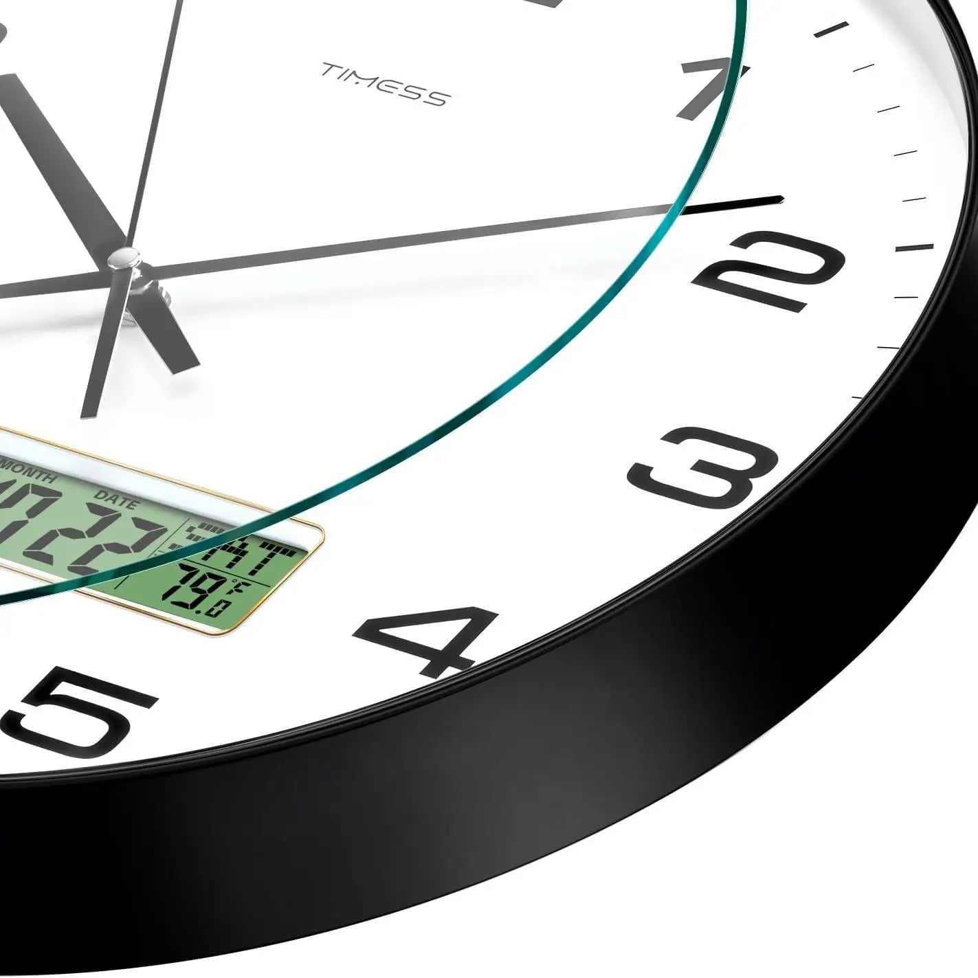 Calendar Wall Clock With Fahrenheit Temperature Display